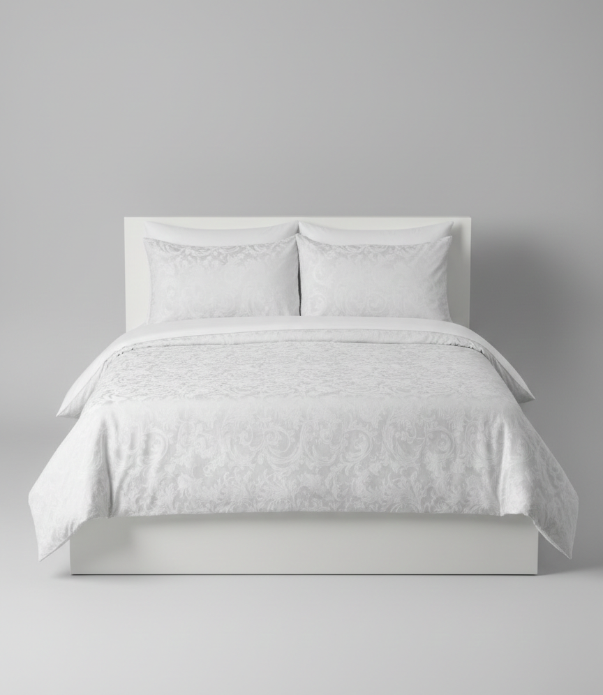 White Jacquard Duvet Cover