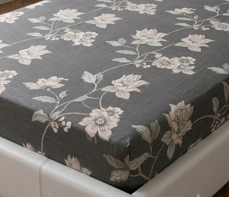 Dark Floral Fitted Sheet