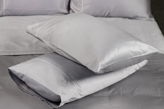 1000 TC Silver Duvet Cover