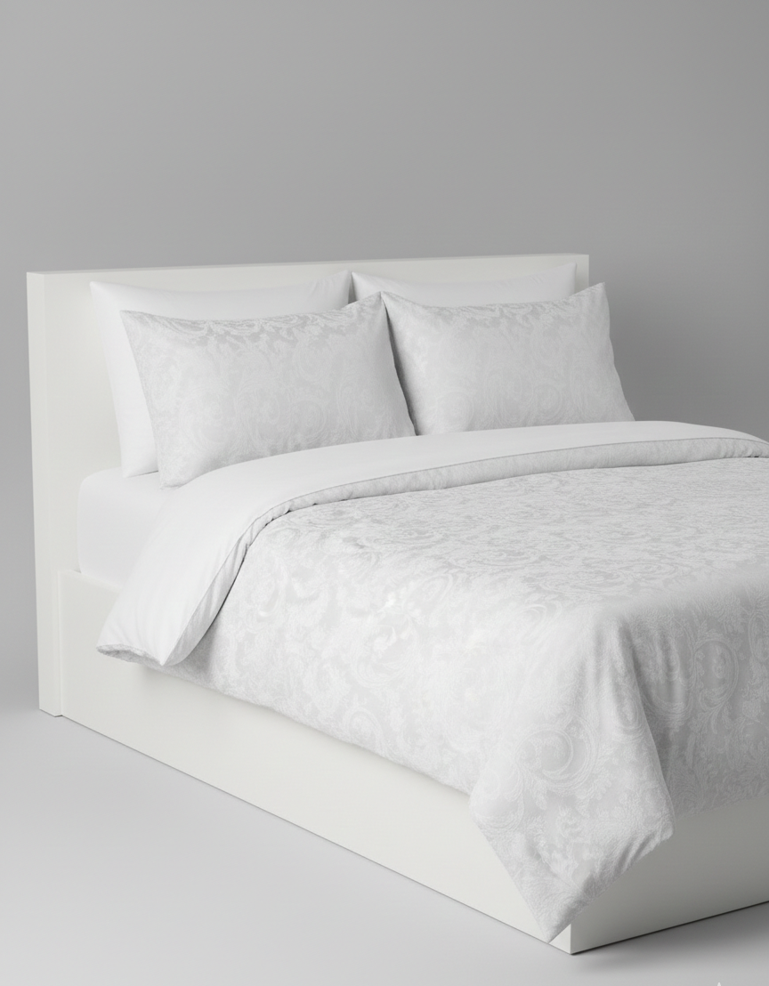 White Jacquard Duvet Cover