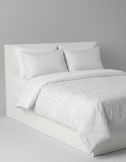 White Jacquard Duvet Cover