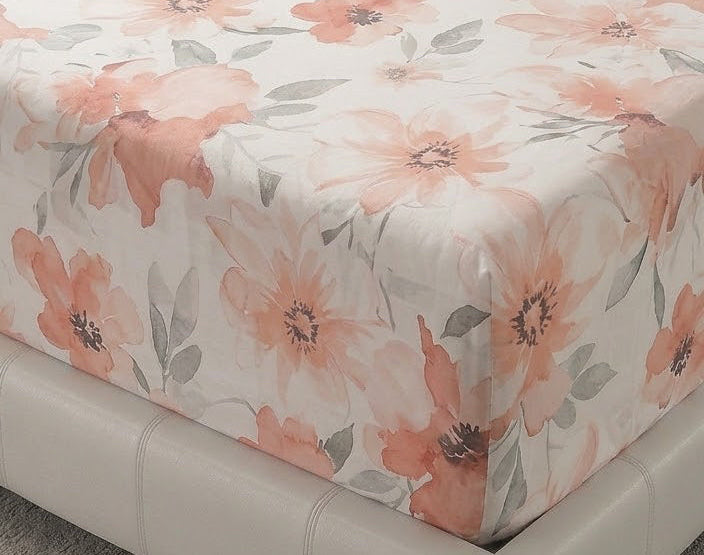 Blush Print Fitted Sheet