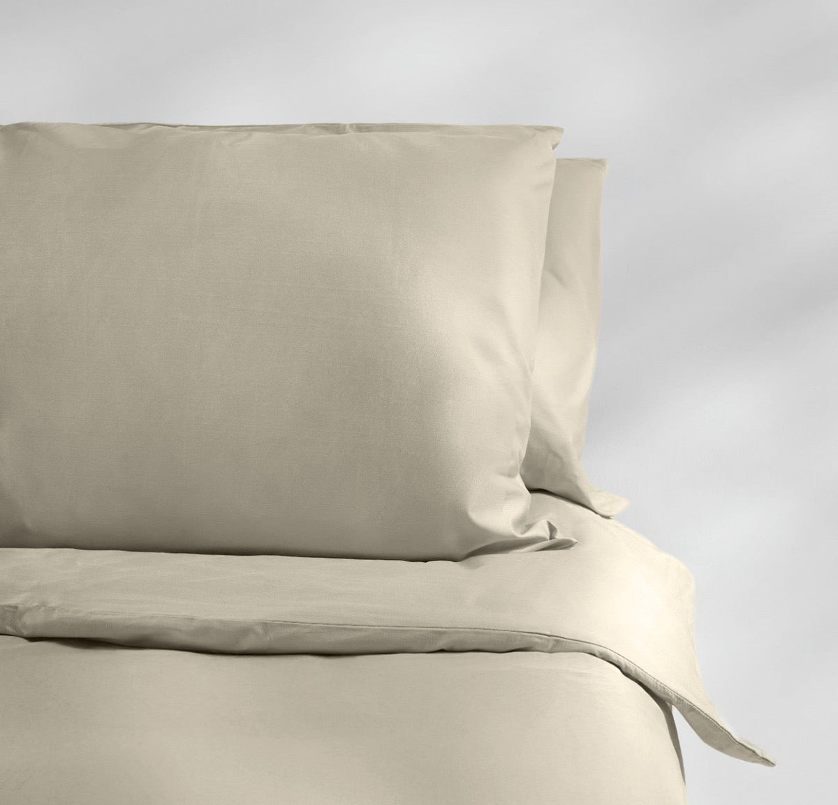 Beige Plain Duvet Cover 600 TC