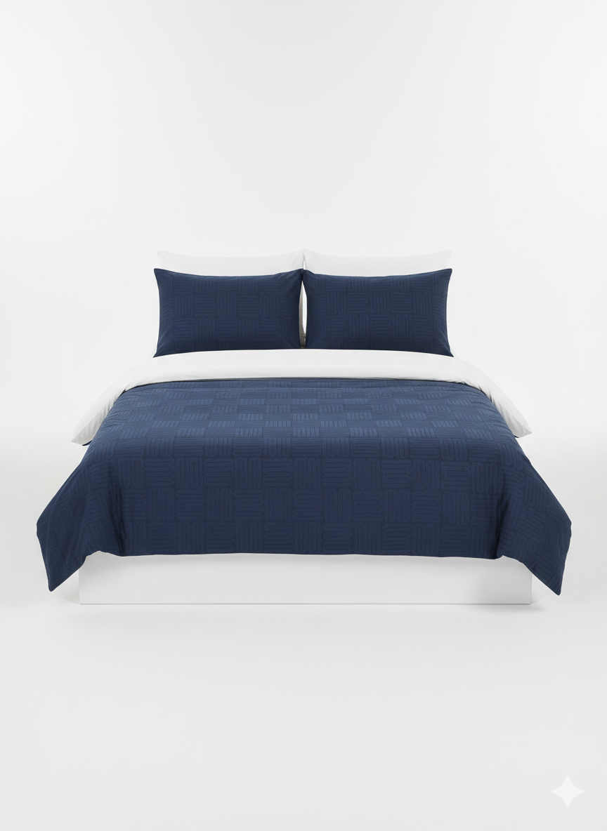 Geometric Jacquard Duvet Cover