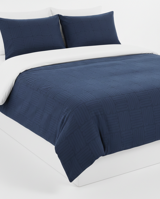 Geometric Jacquard Duvet Cover