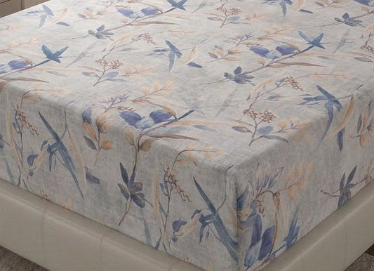 Whimsical Floral Print Fitted Sheet